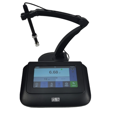 PEAK 計測器 ベンチトップ pH メーター 6.5 インチ タッチスクリーン 3 点校正 0-100C ATC